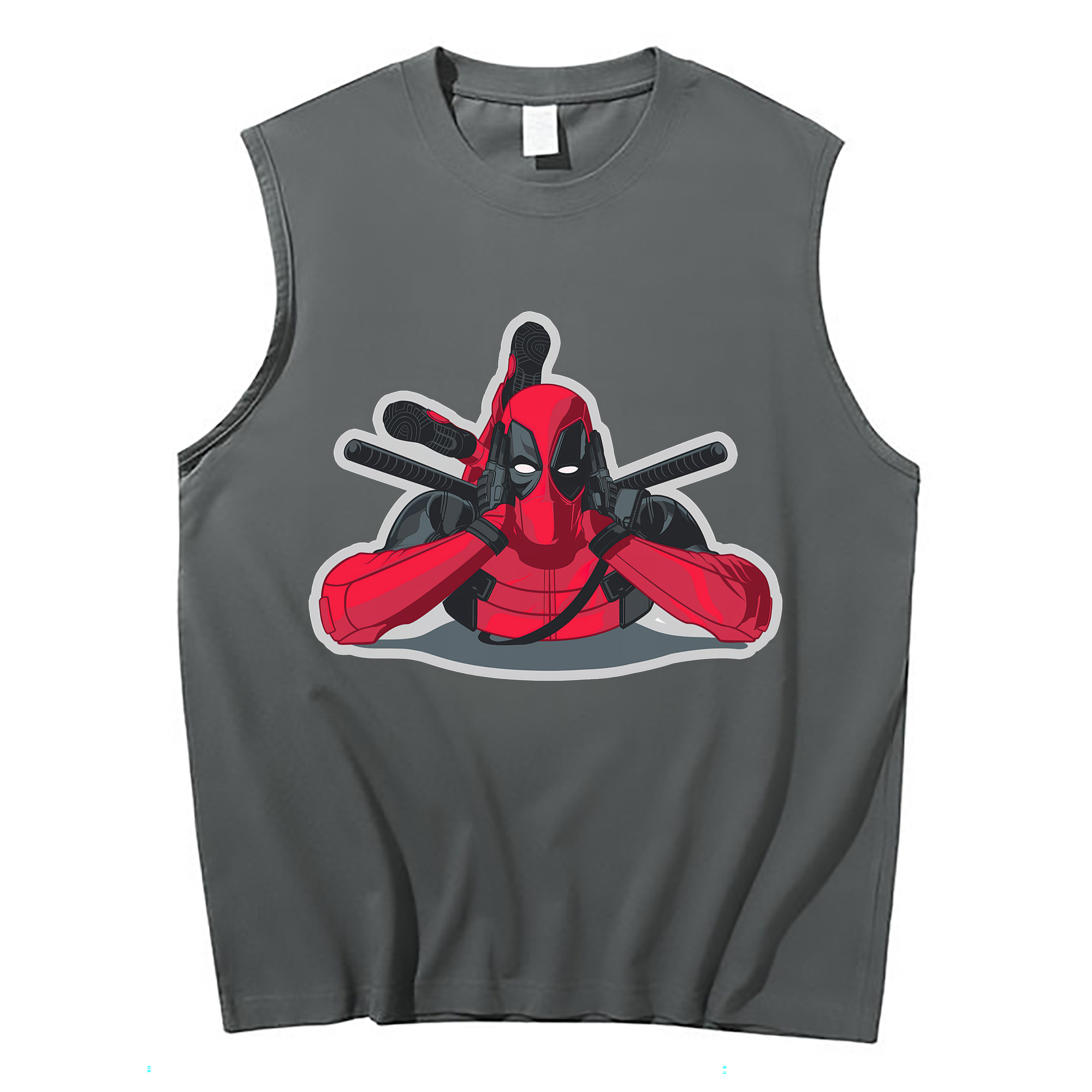 （画像用） Deadpool デッドプール コットン100％タンクトップ（フロントプリント）